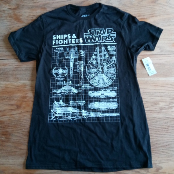 Mad Engines Other - Star Wars Ships and Fighters TShirt S Med